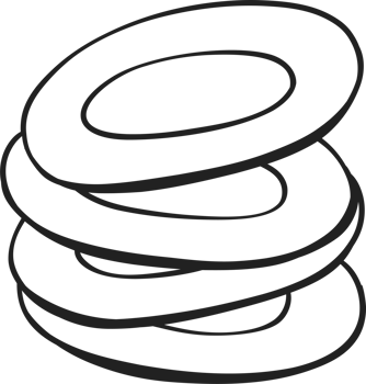 plates stacked Cooking outline doodle png