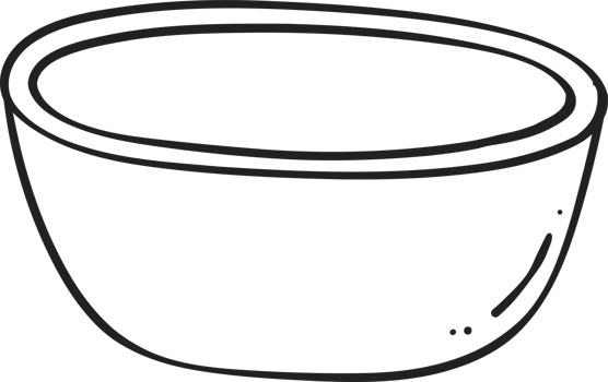 Mixing bowl Cooking outline doodle png