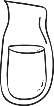 Milk Jug Cooking outline doodle png