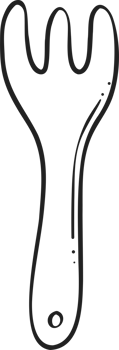 Fork Cooking outline doodle png