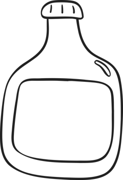 Dispenset bottle Cooking outline doodle png