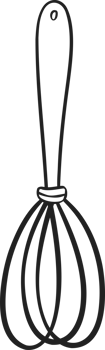 Egg Whisk Baking outline doodle png