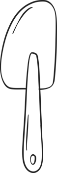 Baking spatula Cooking outline doodle png
