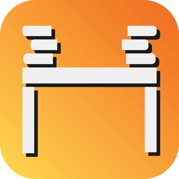 Book Stack Vector Glyph Gradient Background Icon For Personal And Commercial Use.