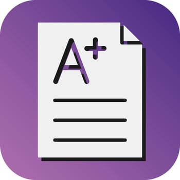 Grades Vector Glyph Gradient Background Icon For Personal And Commercial Use.