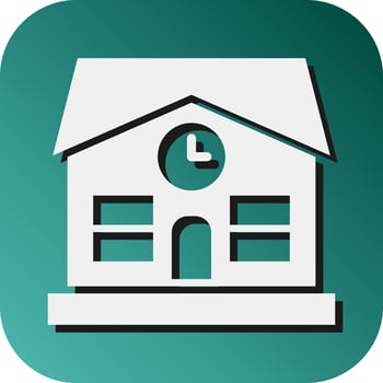 School Vector Glyph Gradient Background Icon For Personal And Commercial Use.