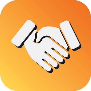 Handshake Vector Glyph Gradient Background Icon For Personal And Commercial Use.