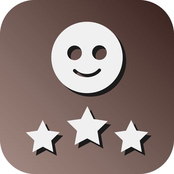 Satisfaction Vector Glyph Gradient Background Icon For Personal And Commercial Use.