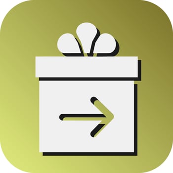 Product Return Vector Glyph Gradient Background Icon For Personal And Commercial Use.