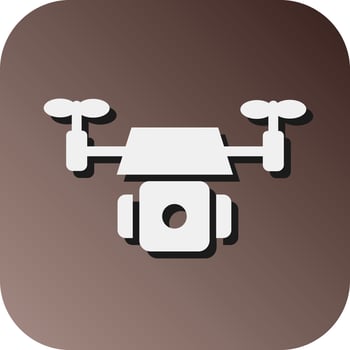 Drone Vector Glyph Gradient Background Icon For Personal And Commercial Use.
