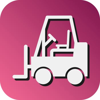 Forklift Vector Glyph Gradient Background Icon For Personal And Commercial Use.