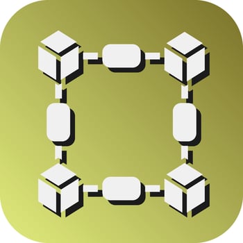 Blockchain Vector Glyph Gradient Background Icon For Personal And Commercial Use.