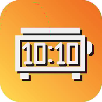 Digital Clock Vector Glyph Gradient Background Icon For Personal And Commercial Use.