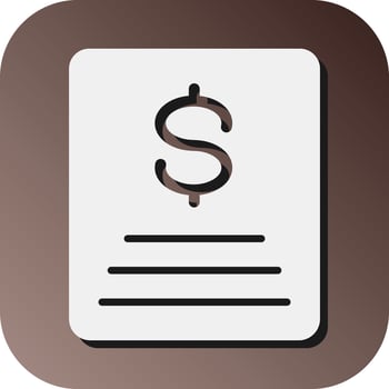 Invoice Vector Glyph Gradient Background Icon For Personal And Commercial Use.