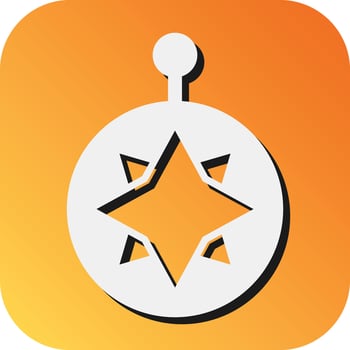 Compass Vector Glyph Gradient Background Icon For Personal And Commercial Use.