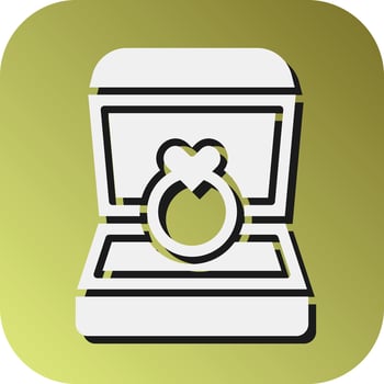 Ring Box Vector Glyph Gradient Background Icon For Personal And Commercial Use.