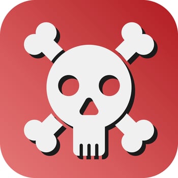 Skull Vector Glyph Gradient Background Icon For Personal And Commercial Use.