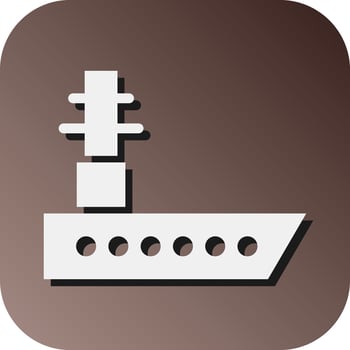 Aircraft Carrier Vector Glyph Gradient Background Icon For Personal And Commercial Use.
