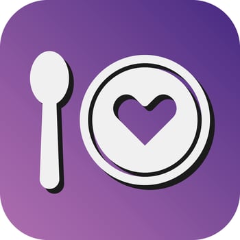 Wedding dinner Vector Glyph Gradient Background Icon For Personal And Commercial Use.