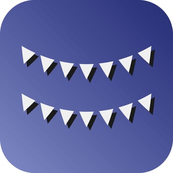 Bunting Vector Glyph Gradient Background Icon For Personal And Commercial Use.
