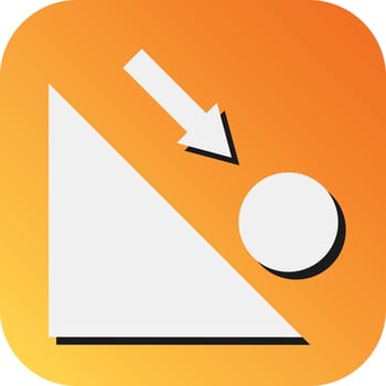 Down Hill Vector Glyph Gradient Background Icon For Personal And Commercial Use.