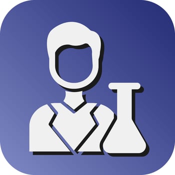 Scientist Vector Glyph Gradient Background Icon For Personal And Commercial Use.
