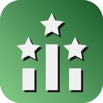 Ranking Vector Glyph Gradient Background Icon For Personal And Commercial Use.