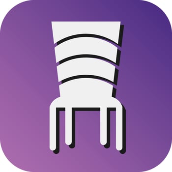 Dining Chair Vector Glyph Gradient Background Icon For Personal And Commercial Use.