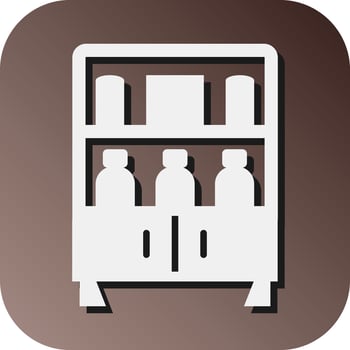 Shelves Vector Glyph Gradient Background Icon For Personal And Commercial Use.
