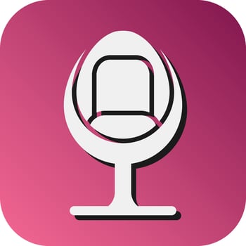 Egg Chair Vector Glyph Gradient Background Icon For Personal And Commercial Use.
