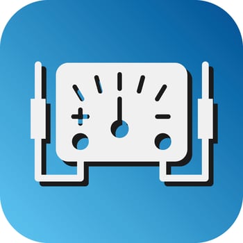 Voltage Indicator Vector Glyph Gradient Background Icon For Personal And Commercial Use.