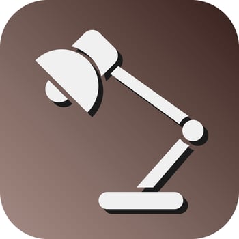 Desk Lamp Vector Glyph Gradient Background Icon For Personal And Commercial Use.