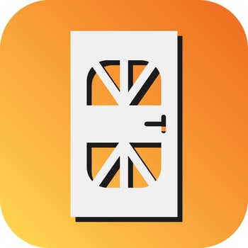 Door Vector Glyph Gradient Background Icon For Personal And Commercial Use.