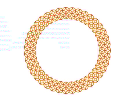Abstract circle gradient wreath vector illustration