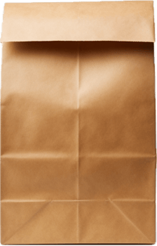 AI generated brown paper lunch bag png