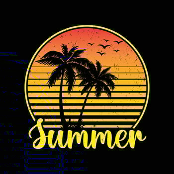 Vintage sunset t-shirt design vector