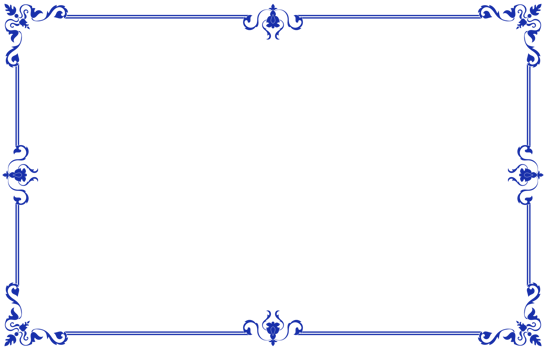 Blue Thai pattern frame for printing envelopes or printing paper. png