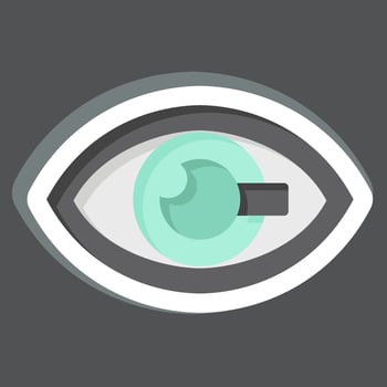Sticker Nano Contact Lenses. related to Future Technology symbol. simple design editable. simple illustration vector