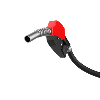 3D render of Gasoline fuel pump nozzle on transparent background PNG