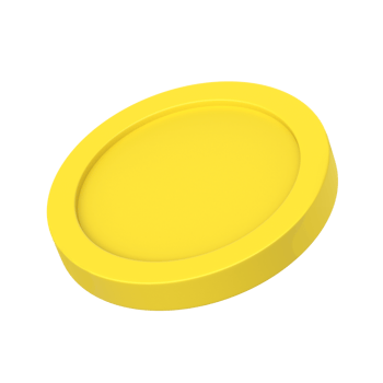 3D of Gold Coins Icon on transparent background PNG. Empty Golden Money Sign png