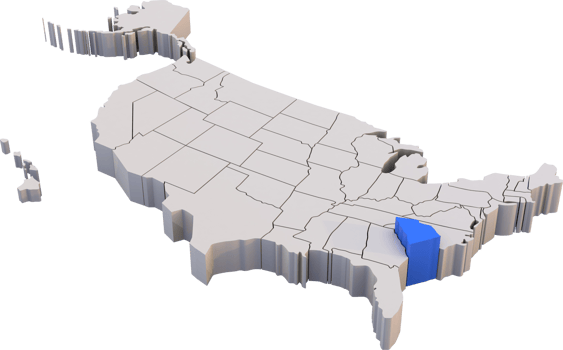 South Carolina state of USA map png