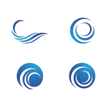 Water wave icon vector