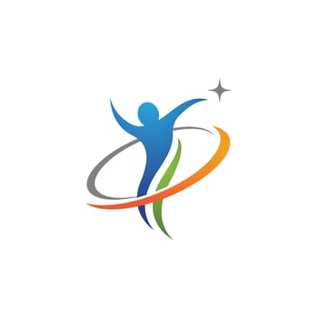 Human character logo sign vector