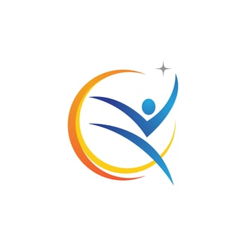 Human character logo sign vector