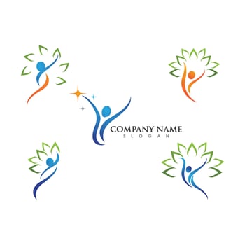 Human character logo sign vector