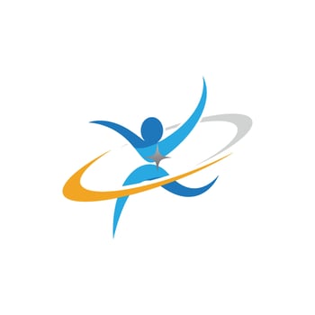 Human character logo sign vector