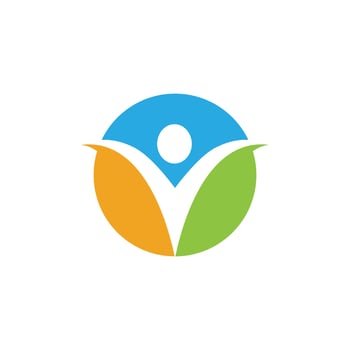 Human character logo sign vector