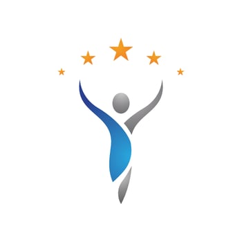 Human character logo sign vector