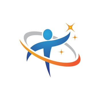 Human character logo sign vector