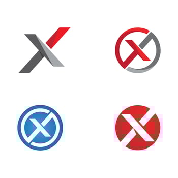 X Letter Logo Template vector icon